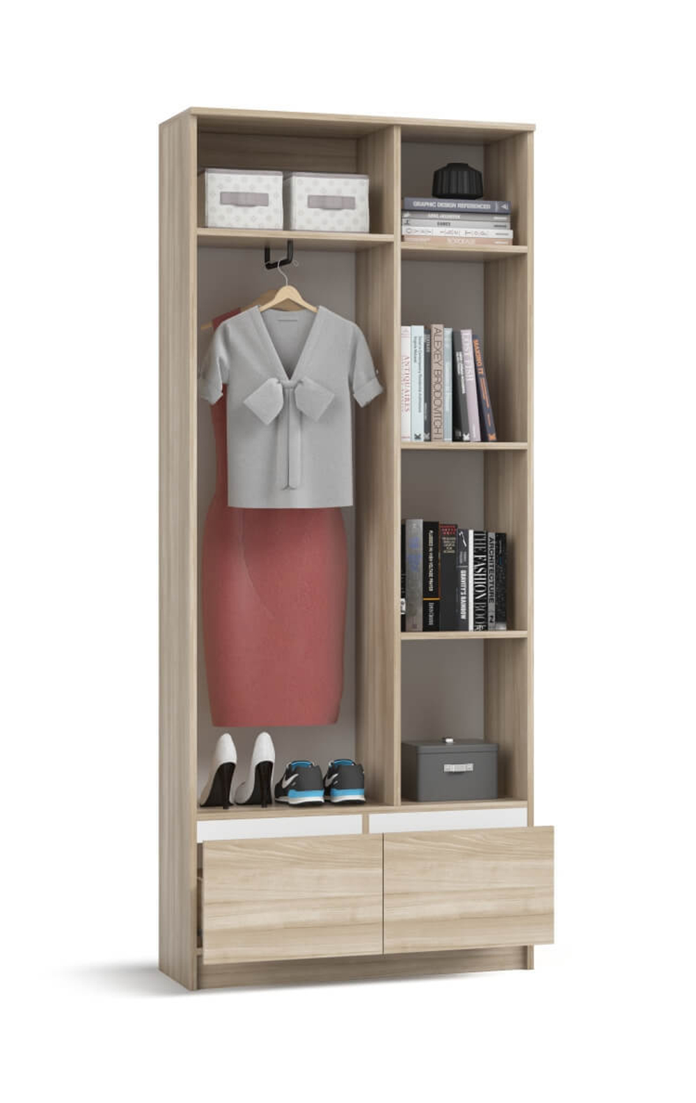 Шкаф Сплит 80 Сонома, Белый снег(последний экземпляр)