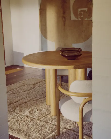 Стол Mailen Ø120 см, шпон ясеня светлый