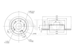 Диск тормозной задний UNIO BRD-20593