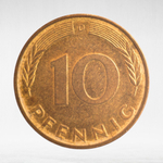 Germany, 10 Pfennigs, 1992, (Munich Mint - "D"), VF