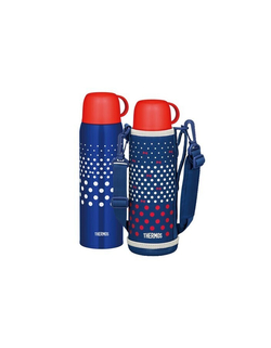 Термос кружка (2 крышки) Thermos FJJ-1000 WF NVD (1 литр), синяя
