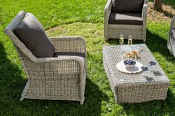 "Гляссе" лаунж-зона из искусственного ротанга, цвет бежевый