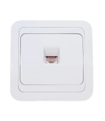 Розетка телефон RJ-11 Makel Mimoza белая 12014