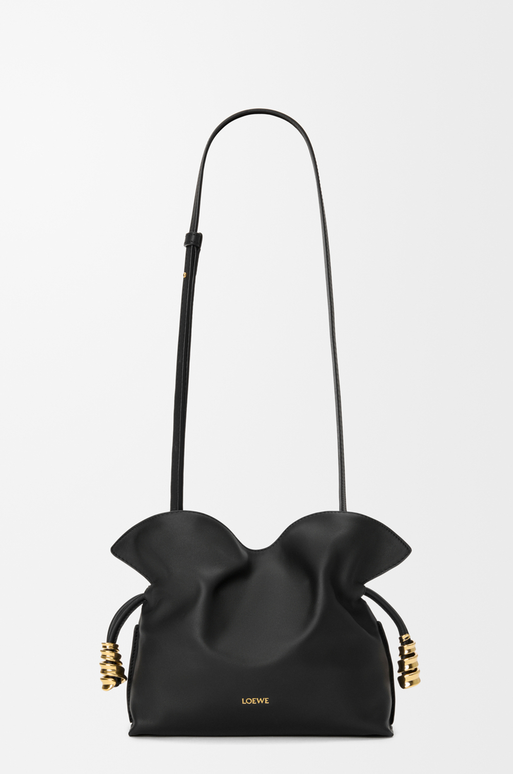 Loewe Мини-клатч Coil Flamenco из телячьей кожи наппа, черный