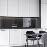 Рамка на 4 поста Split (белый/черный, soft-touch)