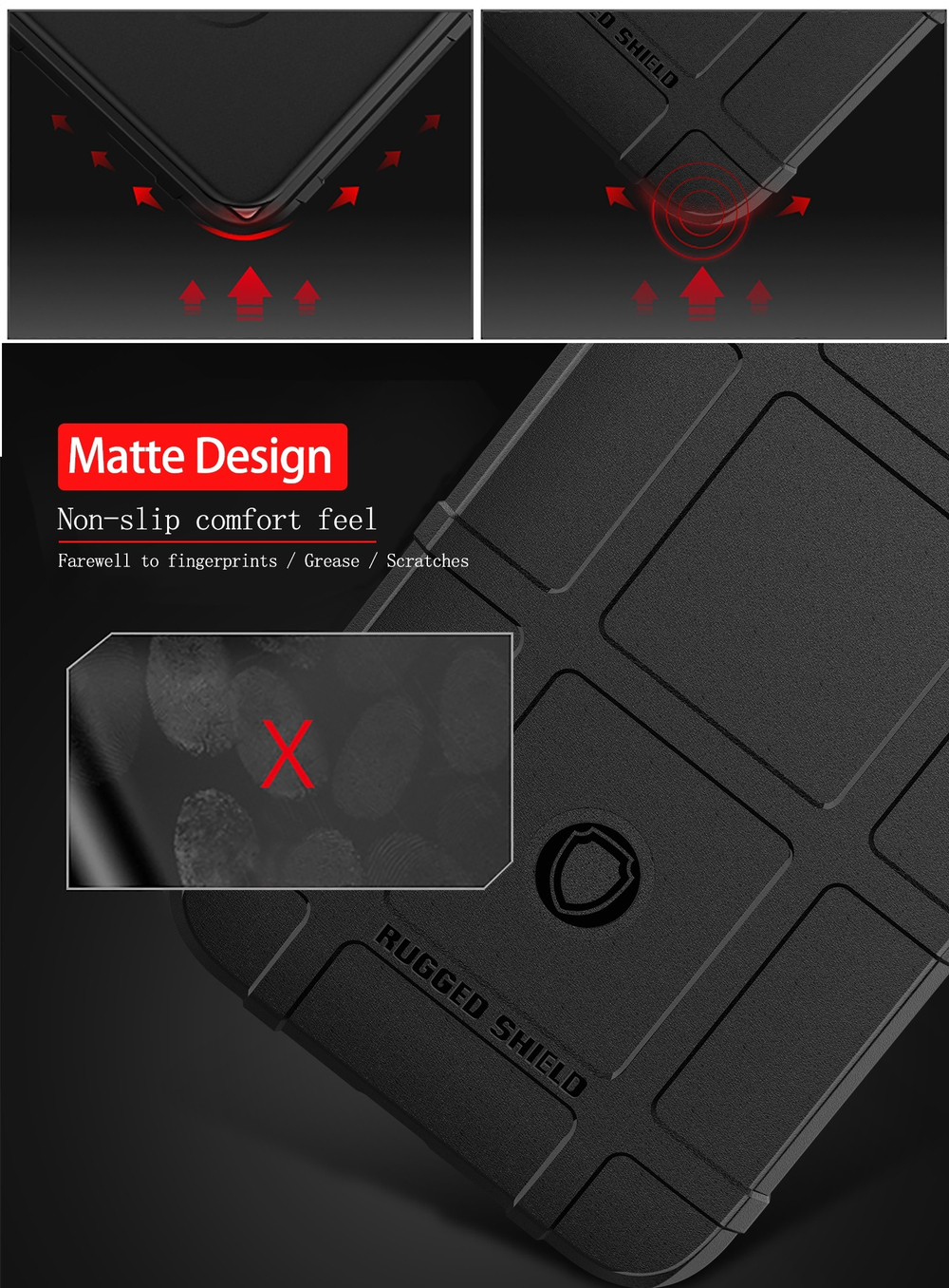 Чехол для iPhone X (XS) цвет Black (черный), серия Armor от Caseport