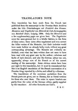 Frederick the Great, the memoirs of his reader, Henri de Catt (1758-1760). Vol. 1 | Flint F. S.