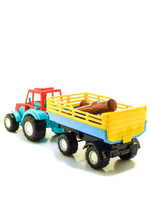 Трактор с прицепом 42см. + дрова BTG-063 (42х13х13см)