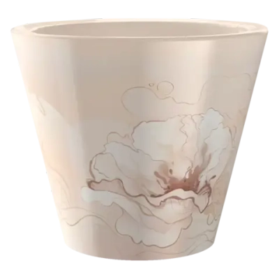 Кашпо для цветов пластиковое 3л d-19,5 см Классика «Нежность» Пудровый