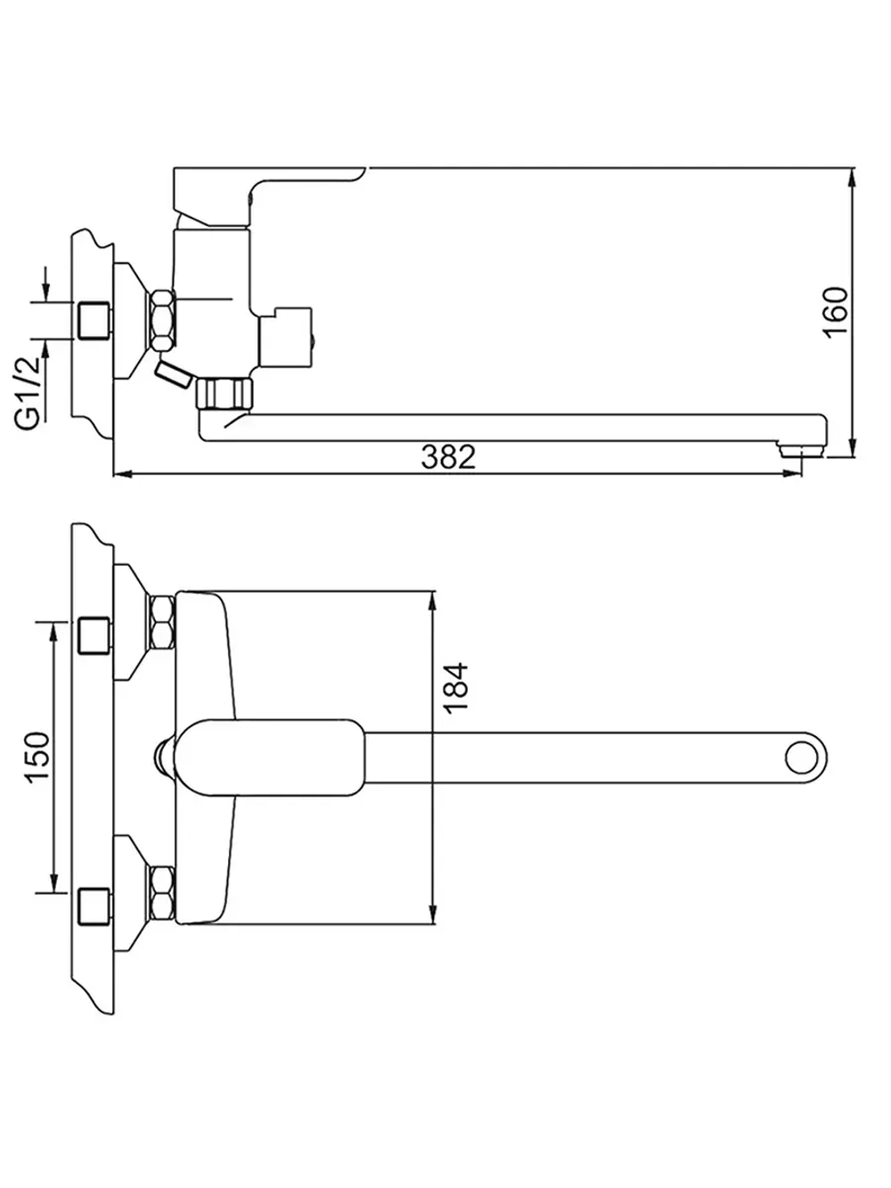 Смеситель для ванны Gappo G2248