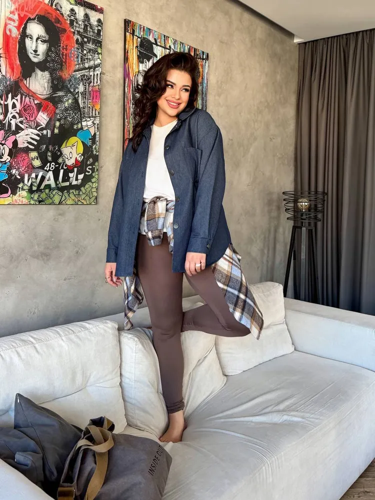 Рубашка джинсовая УК-1777-1 Fabrika