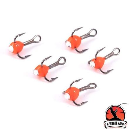 Крючок-тройник ЯМАН с каплей и глазком, размер 18 (INT), цв. ФК