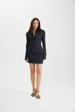 Платье-рубашка с баской mini