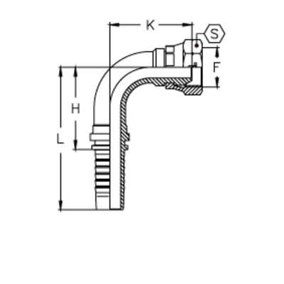Фитинг DN 06 DKM (Г) 16x1.5 (90)