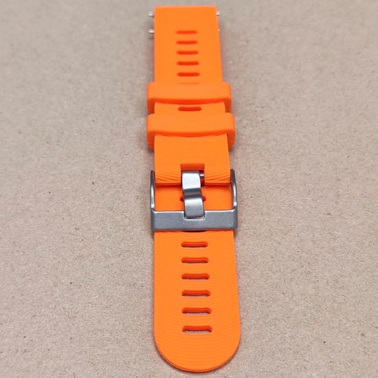 Ремешок Premium 20 мм силиконовый для Garmin Forerunner 55/245/645, Venu, Venu Sq, Venu 2 Plus, Vivoactive 3, Vivomove быстросъемный (Оранжевый)