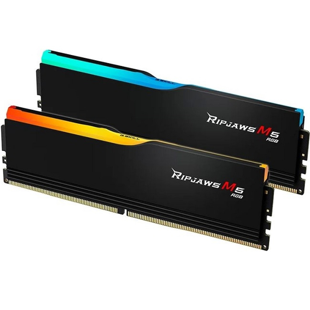 Модуль памяти DIMM DDR5 32Gb, 6000Mhz, 2x16Gb, G.Skill Ripjaws M5 NEO RGB Black (F5-6000J3038F16GX2-RM5NRK)