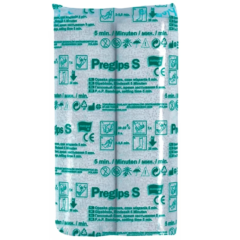 Бинт гипсовый BOM PREGIPS S 10 см 3 м 2 шт MB-171-S302-103