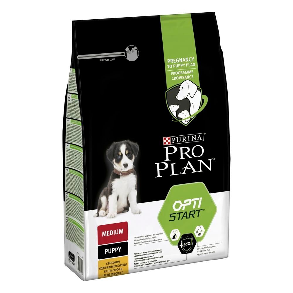 Pro Plan puppy medium OptiStart 3 кг для щенков средних пород Курица с рисом