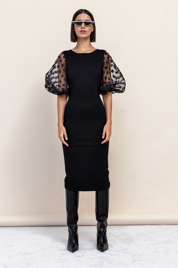 Платье футляр черное