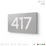 Номер на дверь 417, табличка на дверь для офиса, квартиры, кабинета, аудитории, склада, серая 120х70 мм, Айдентика Технолоджи