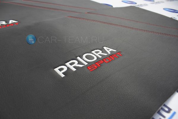 Вставки в двери с вышивкой "Priora Sport"