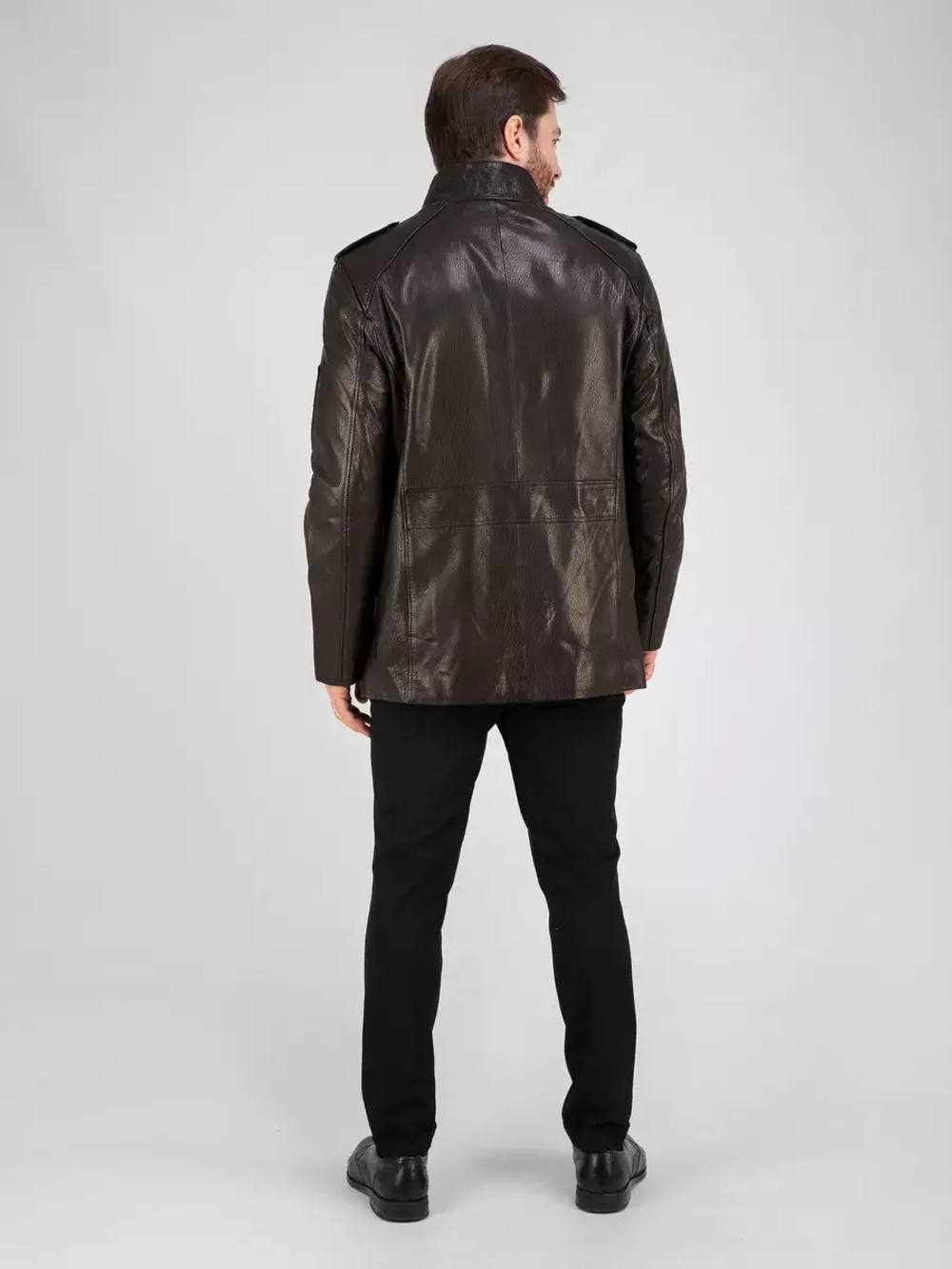 Кожаная куртка демисезонная пальто