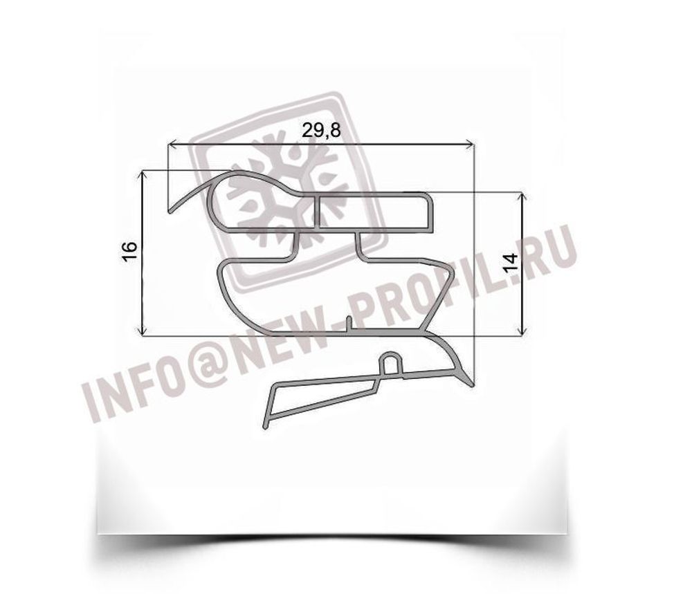Уплотнитель для холодильника  Electrolux ERB30091W м.к 695*575 мм (022)