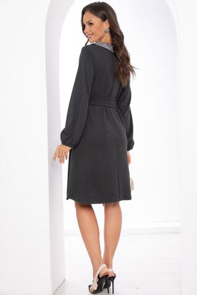 Платье "Искусство стиля" (темно-серое) П8296 LT Collection