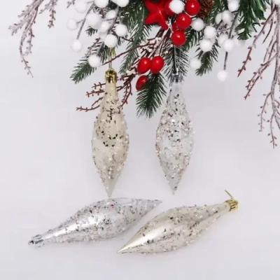 Набор украшений SHINE «Shining icicles» 14,5х4 см (4 шт.), light champagne/silver