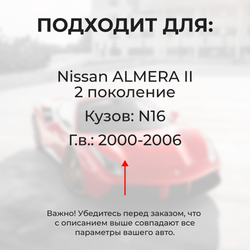 Ремкомплект ограничителей дверей Nissan ALMERA (II) N16 (2 двери, тип 12) 2000-2006