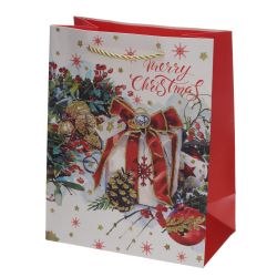 GAEM Пакет подарочный S (бумага 210г/м2, блок 12шт), L18 W10 H23 см, 4в.