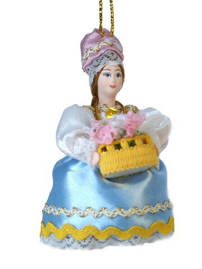 Кукла-подвеска сувенирная Цветочница