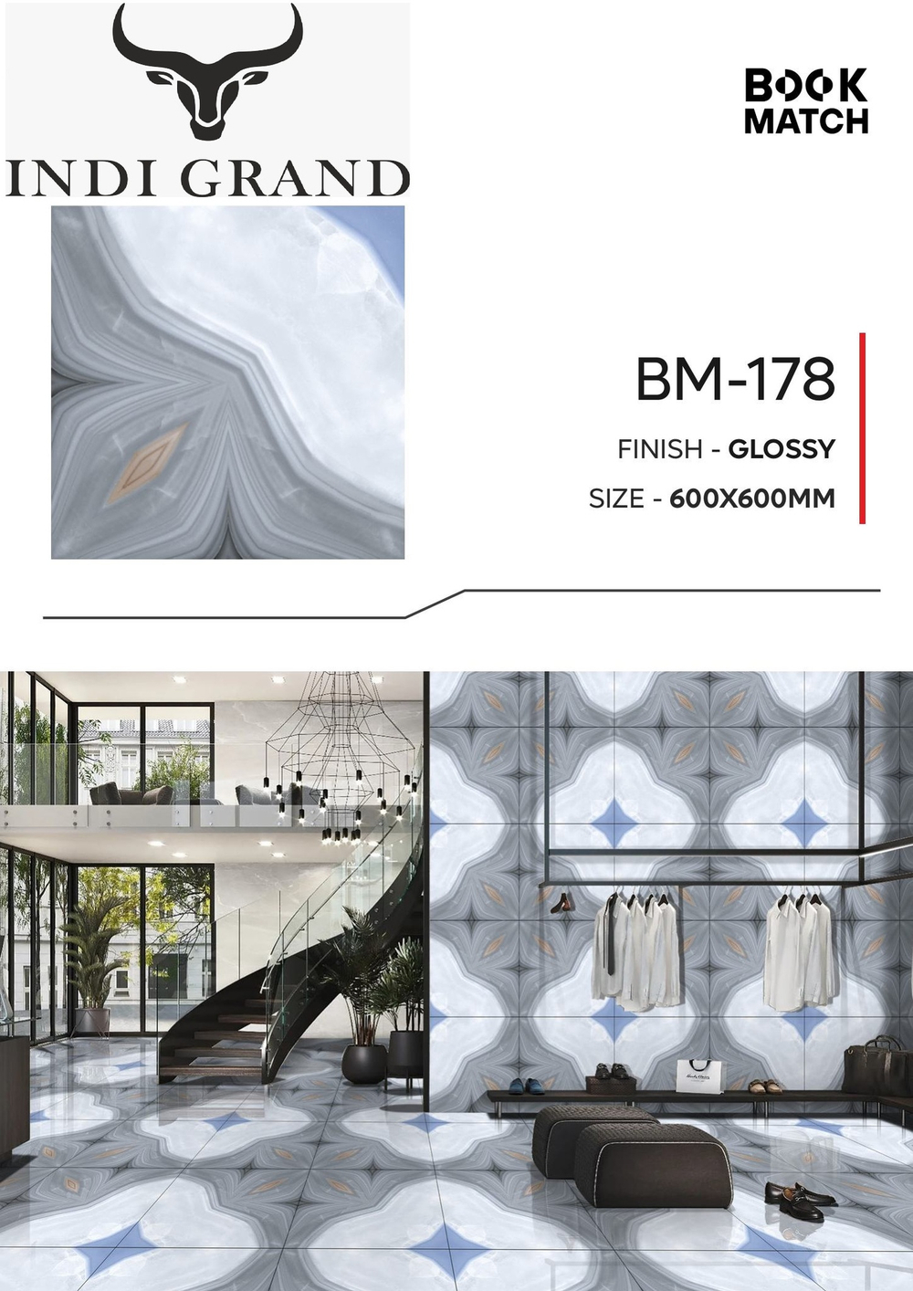 Керамогранит Book Match BM-178 60х60