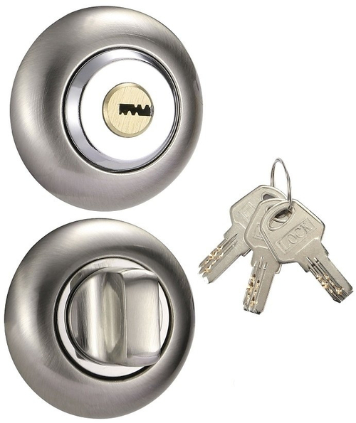 Накладки санузловые с ключом BKD-K SN/CP (мат. никель)