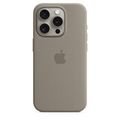 Apple Silicone Case with MagSafe iPhone 15 Pro Clay (Серый)
