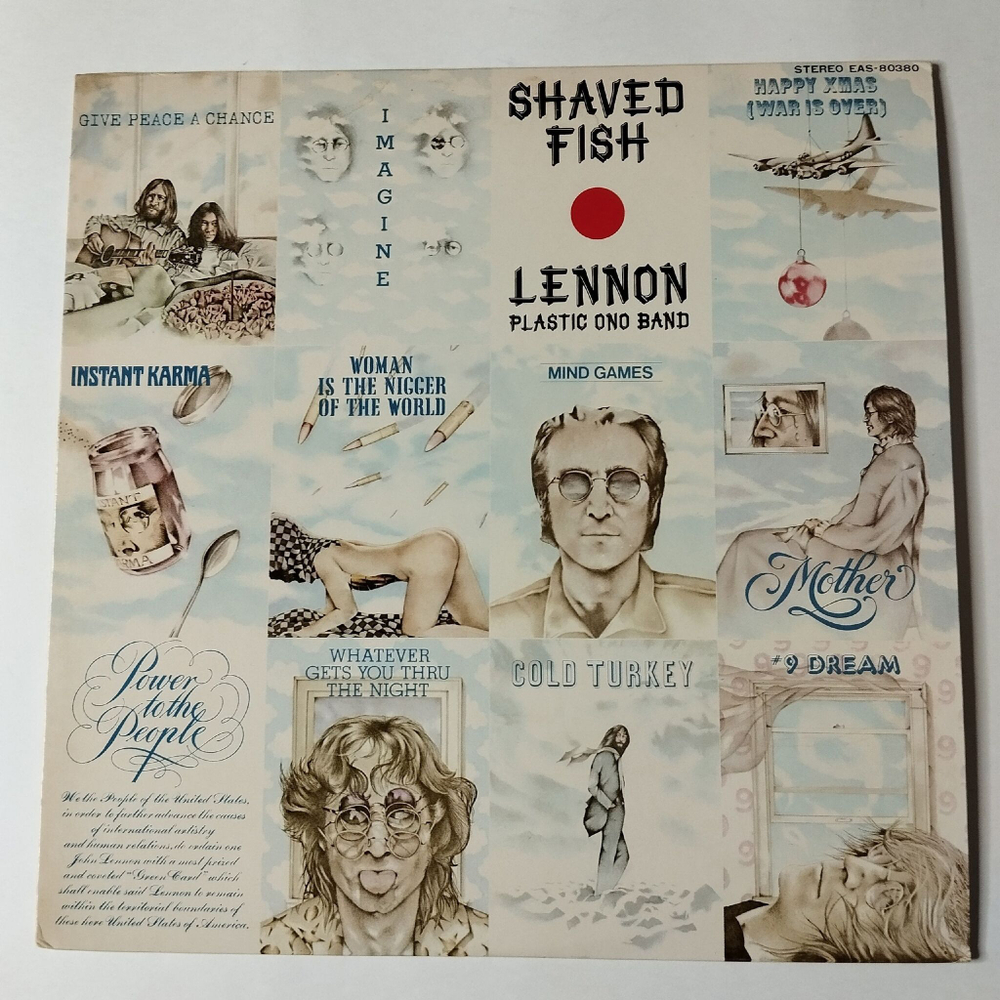 Винтажная виниловая пластинка LP Lennon Plastic Ono Band Shaved Fish (Japan 1980) (No Obi)