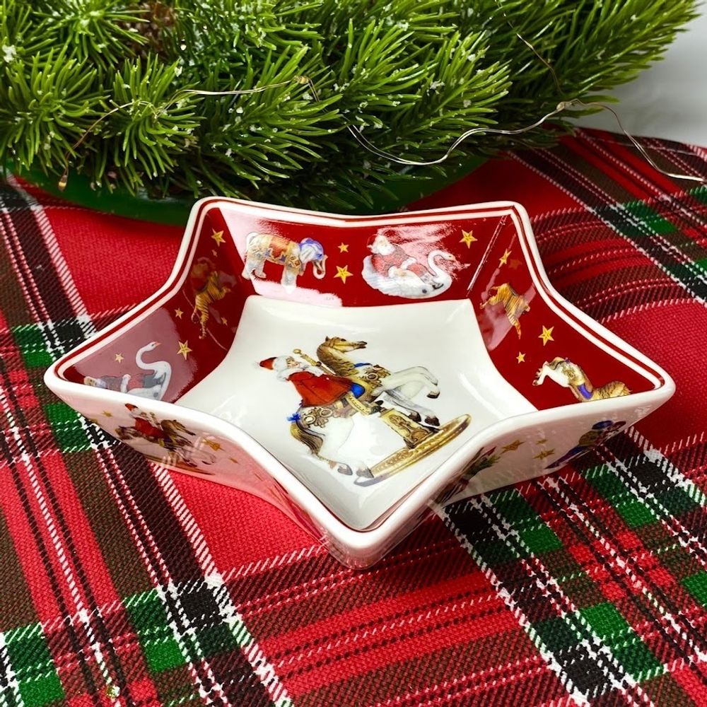 Lenardi 305-197 Глубокое блюдо 14см НОВЫЙ ГОД в под.уп.(х36)Фарфор