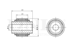 Сайлентблок внешний заднего верхнего рычага UNIO RMP-20713