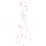 Бусы на ёлку 2м «Роса» d-7,5мм, Шампань