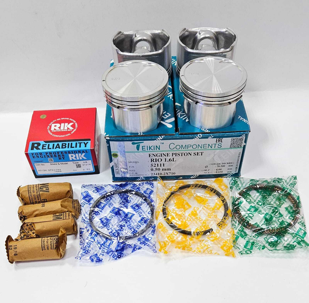 Поршни Teikin с кольцами Riken +0.50 S6D Spectra 1.6