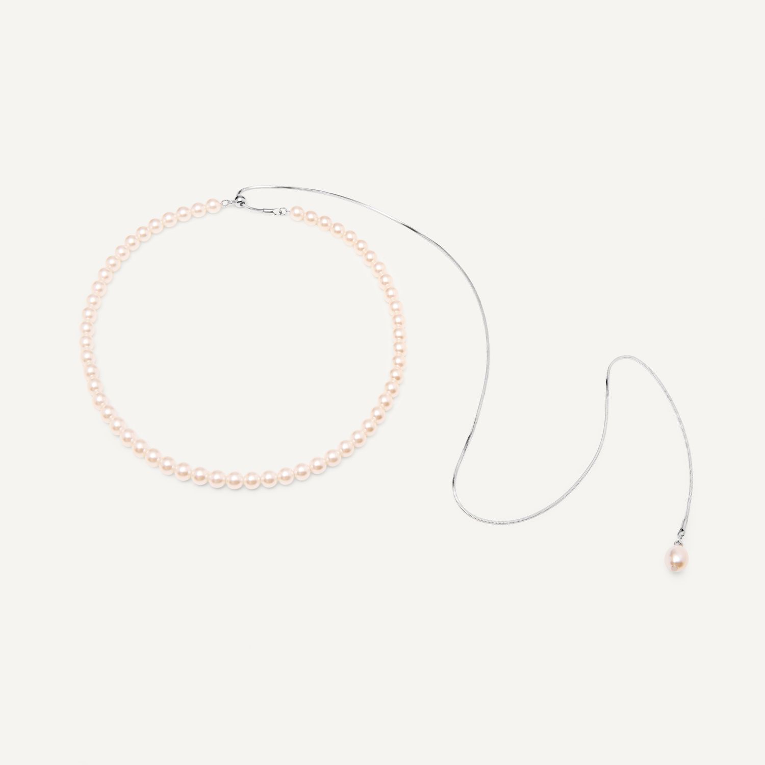 Колье Silver Pearly Necklace