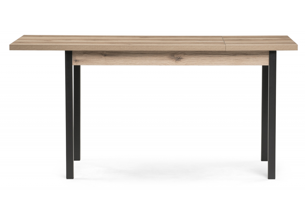 Стол деревянный Woodville Оригон делано, черный матовый, ножки черные