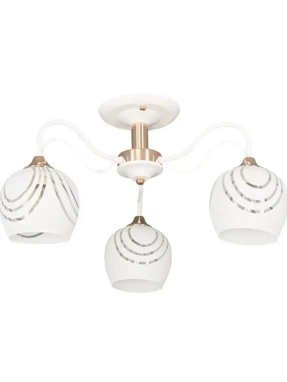 Люстра потолочная KATY E27*3*60W белый/золото