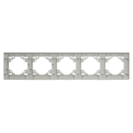 Рамка 5-местная горизонтальная STEKKER, PPFR00-9005-01, серия Эрна, белый 39620