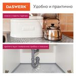 Самоклеящаяся пленка, алюминиевая фольга защитная для кухни/дома, 0,6х3 м, серебро, кубы, DASWERK, 607848