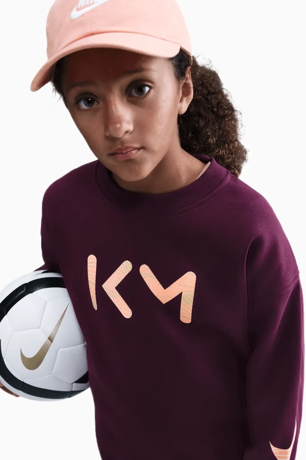 Кофта Nike Kylian Mbappé Club Fleece Junior - бордовый