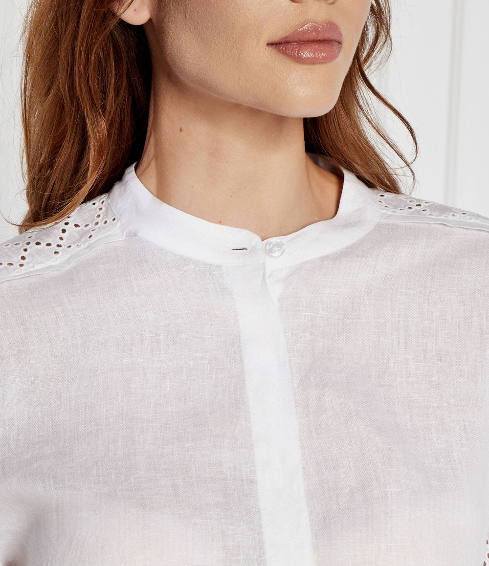 Льняная рубашка Beliah BOSS BLACK - белый(50512761)