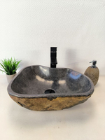 Раковина из речного камня RS-65961 45х37х16 из натурального камня