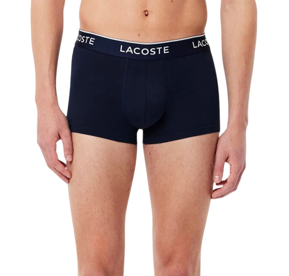 Боксерки теннисные Lacoste Stretch Cotton Trunks 3P - dark blue