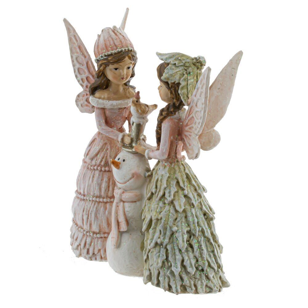 GAEM Фигурка декоративная "Феи и снеговик", L7,5 W3 H10 см